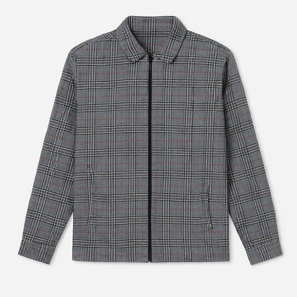Fleece herrskjorta med teddyfoder